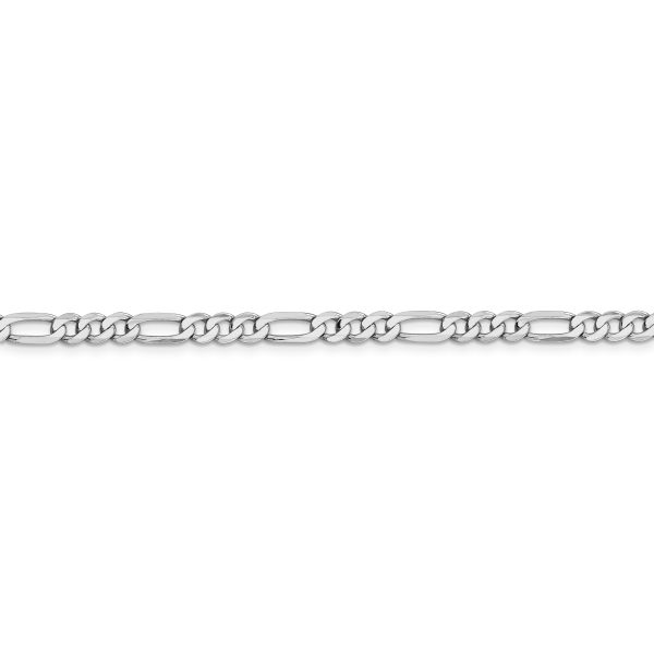 14k WG 4.5mm Flat Figaro Chain - Image 2