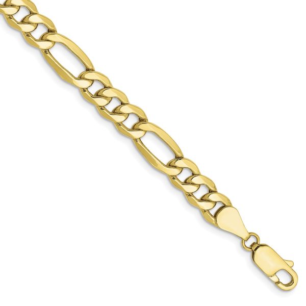 10k 6.25mm Semi-Solid Figaro Chain