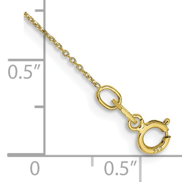 10k .6mm D/C Round Open Link Cable Chain Anklet - Image 2