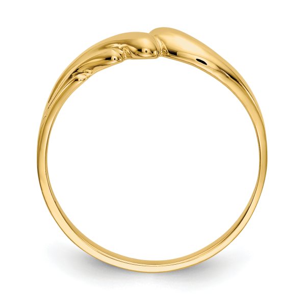 14k Polished Swirl Dome Ring - Image 2