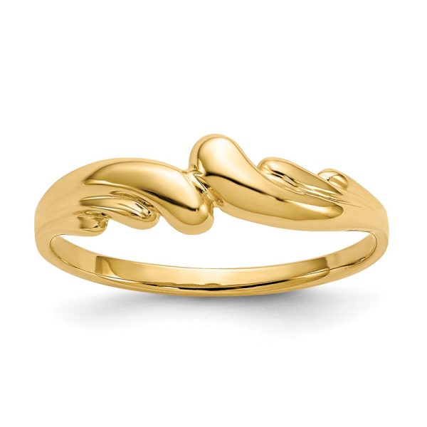 14k Polished Swirl Dome Ring