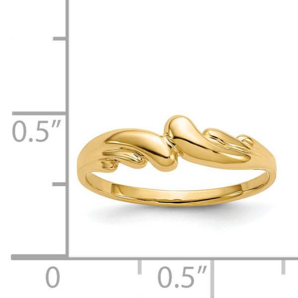 14k Polished Swirl Dome Ring - Image 3