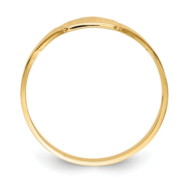 14k Polished Square Signet Baby Ring - Image 2