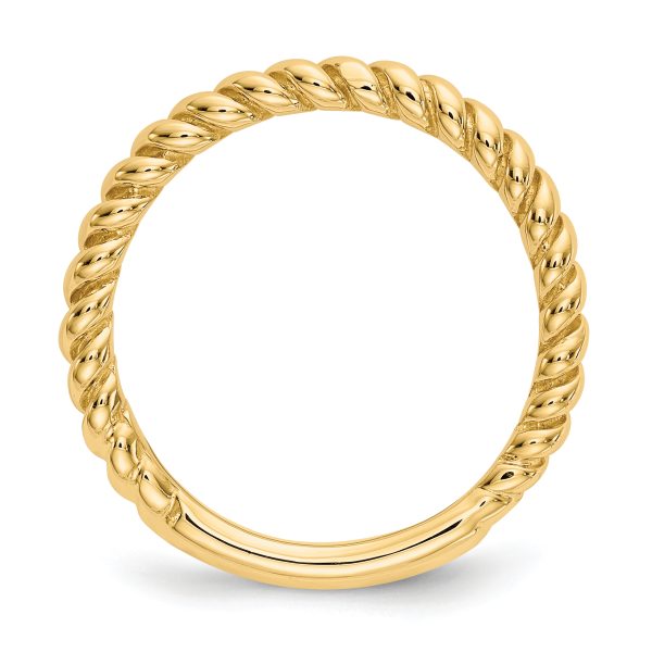 14k Polished Twisted Band - Image 2