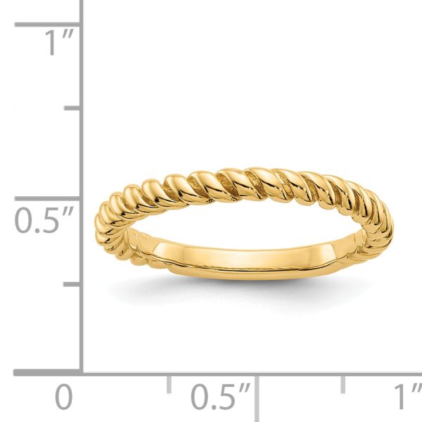 14k Polished Twisted Band - Image 3