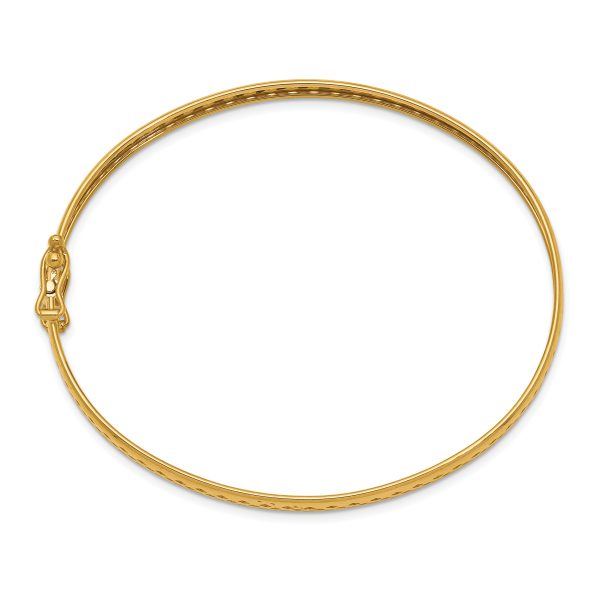 14k Polished Safety Clasp 4.75mm Bangle - Image 2