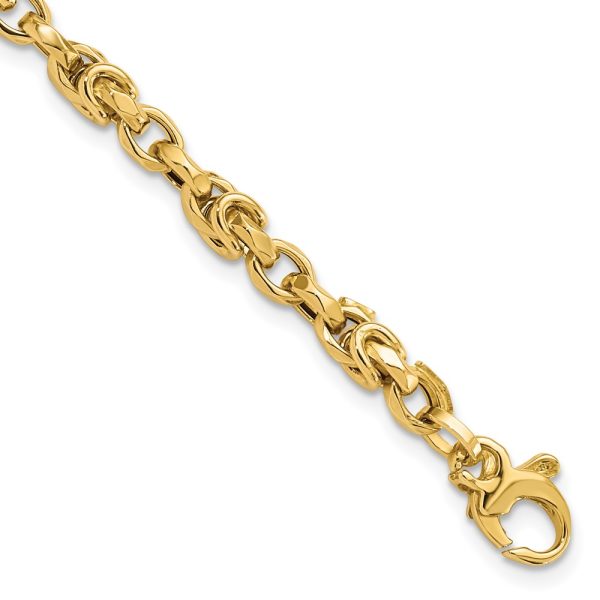 14K Gold Fancy Byzantine Style Link Bracelet