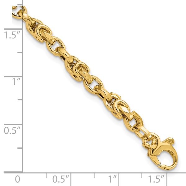 14K Gold Fancy Byzantine Style Link Bracelet - Image 3