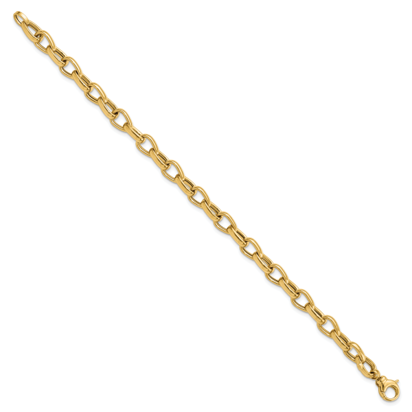 14K Polished Fancy Link Bracelet - Image 2