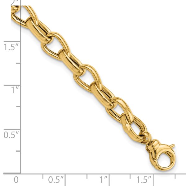 14K Polished Fancy Link Bracelet - Image 3