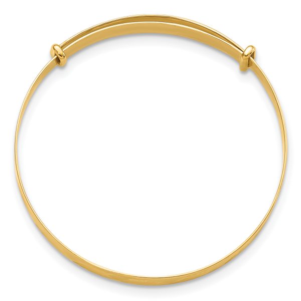 14K Madi K Polished D/C Expandable Baby Bangle - Image 2