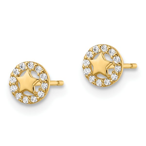 14k Madi K CZ Star Post Earrings - Image 2