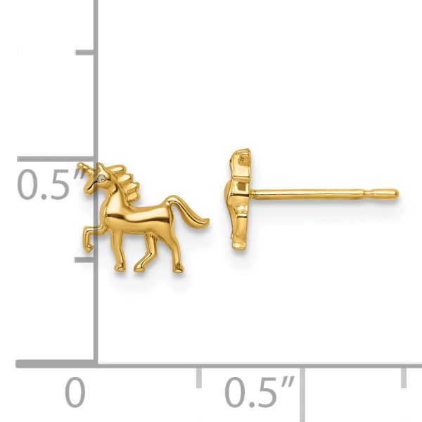 14k Madi K Unicorn Post Earrings - Image 2