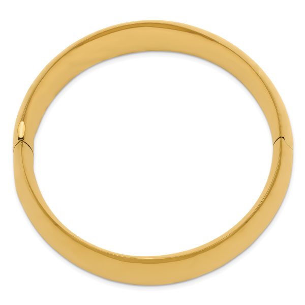 14k 13/16 Oversize High Polished Hinged Bangle Bracelet - Image 2