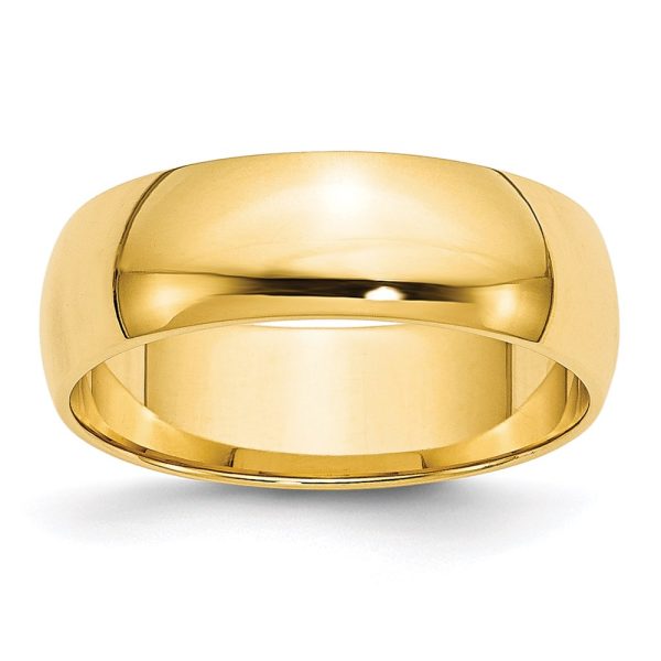 14KY 6mm LTW Half Round Band Size 9