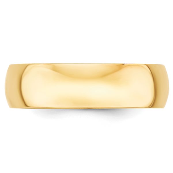 14KY 6mm LTW Half Round Band Size 9 - Image 2