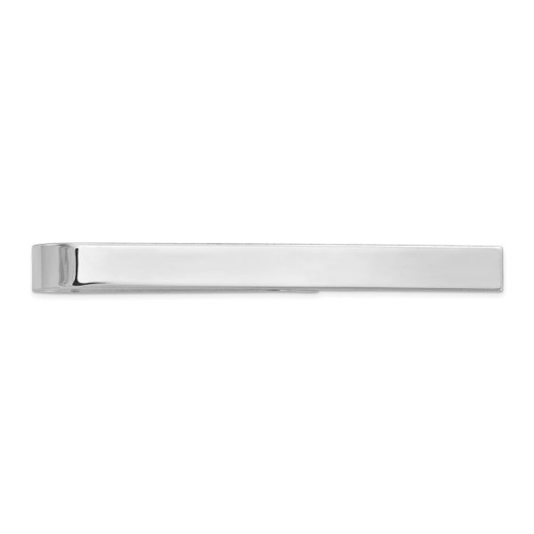 14k White Gold Polished Tie Bar