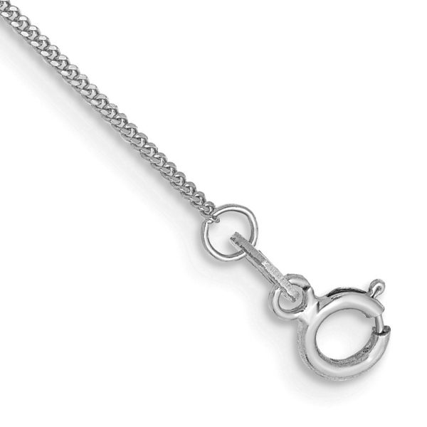 14k WG .9mm Curb Chain Anklet