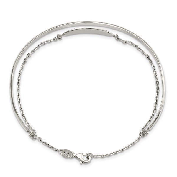 Sterling Silver Polished ID Bangle - Image 3