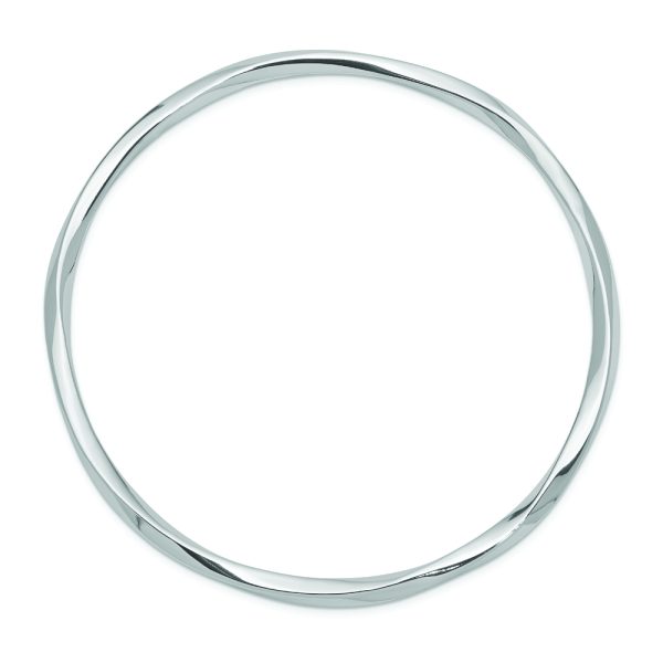 Sterling Silver Rhodium-plated 3.50mm Bangle - Image 2