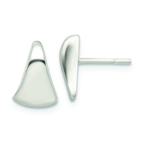 Sterling Silver Polished Fancy Wedge-shaped Post Earrings