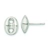 Sterling Silver Polished Oval Post Earrings