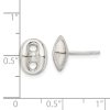 Sterling Silver Polished Oval Post Earrings - Image 3
