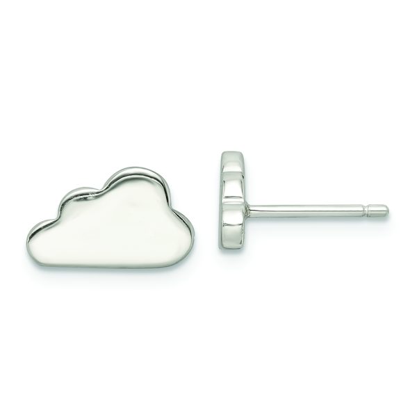 Sterling Silver Polished Cloud Post Earrings