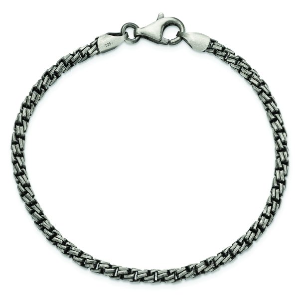 Sterling Silver Antiqued Brushed Bracelet - Image 3