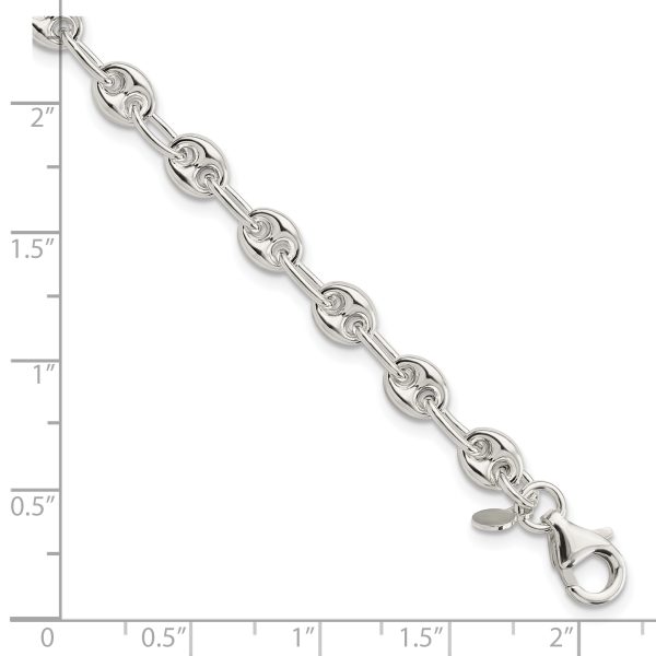 Sterling Silver Polished Fancy Link Bracelet - Image 2