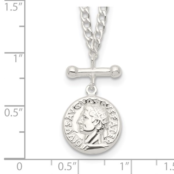 Sterling Silver Replica Roman Coin Necklace - Image 3