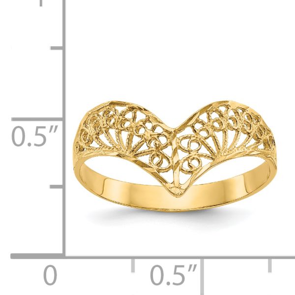 14k Diamond-Cut Filigree Ring - Image 3