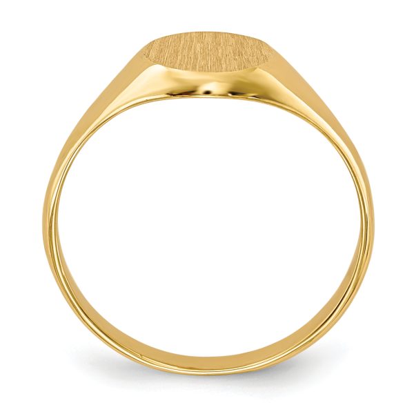 14k Childs Closed Back Signet Ring - Image 2