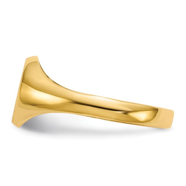 14k Childs Closed Back Signet Ring - Image 3