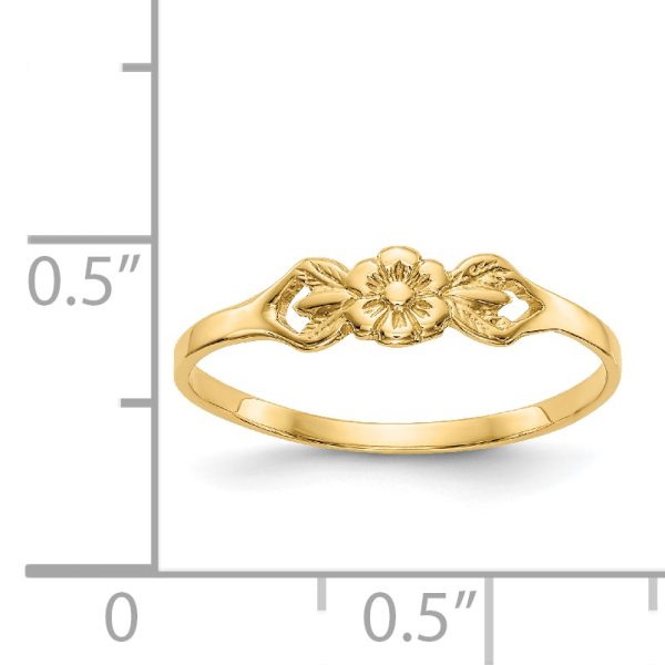 14K Flower Baby Ring - Image 3