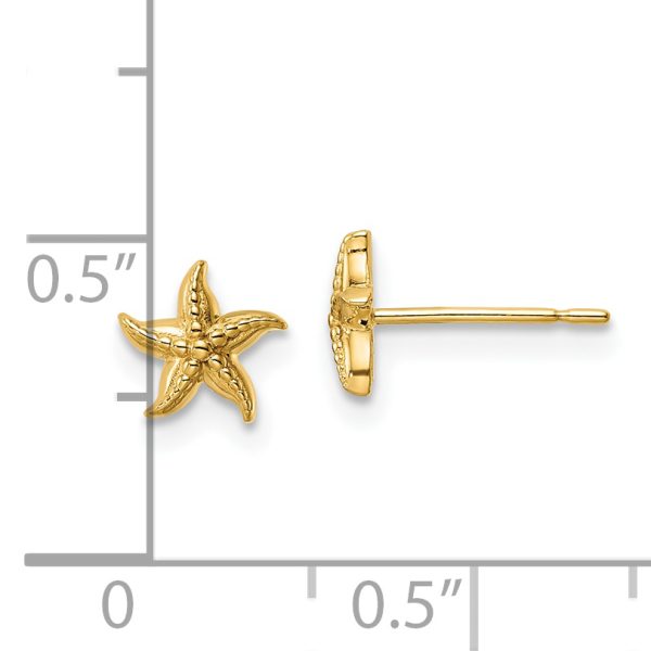 14k Madi K Starfish Post Earrings - Image 2