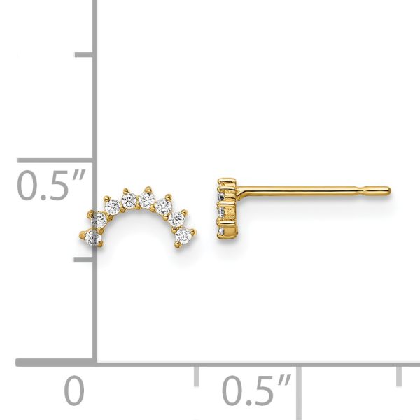 14k Madi K CZ Post Earrings - Image 2