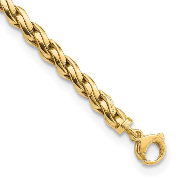 14k Polished Fancy Link 7.5in Bracelet