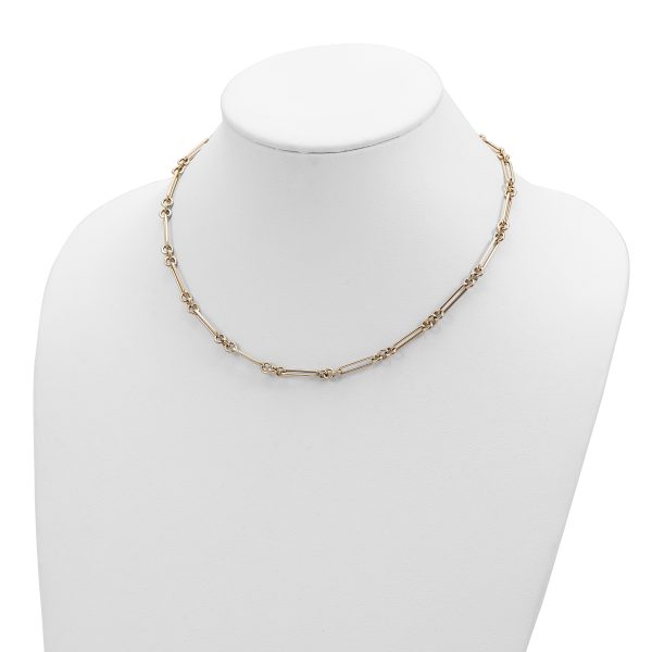 14K Polished Fancy Link Necklace - Image 2