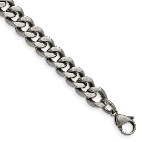 Stainless Steel Oxidized 9.25mm 9in Curb Chain