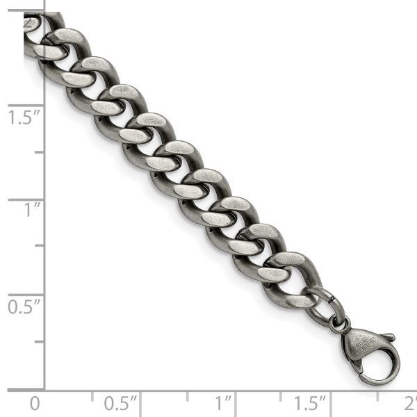 Stainless Steel Oxidized 9.25mm 9in Curb Chain - Image 3