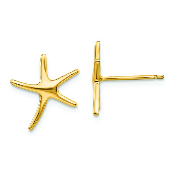 14k Starfish Post Earrings