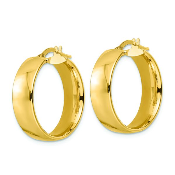 14K Polished Hoop Earrings - Image 2
