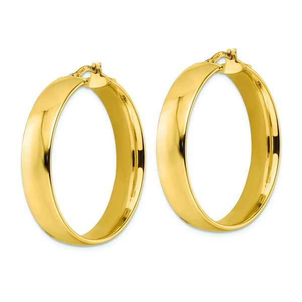 14K Polished Hoop Earrings - Image 2
