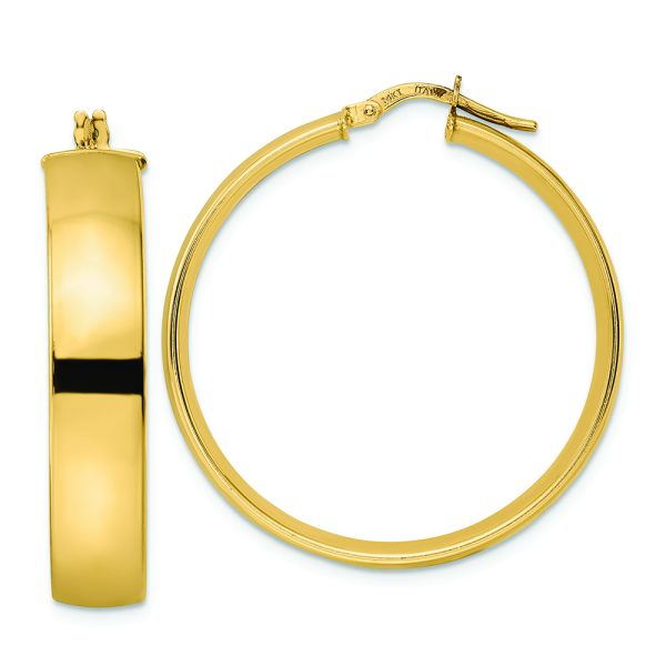 14K Polished Hoop Earrings
