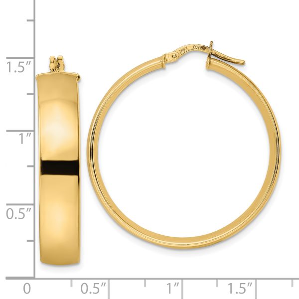 14K Polished Hoop Earrings - Image 3
