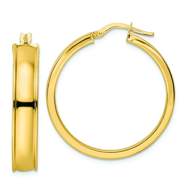 14K Polished Hoop Earrings