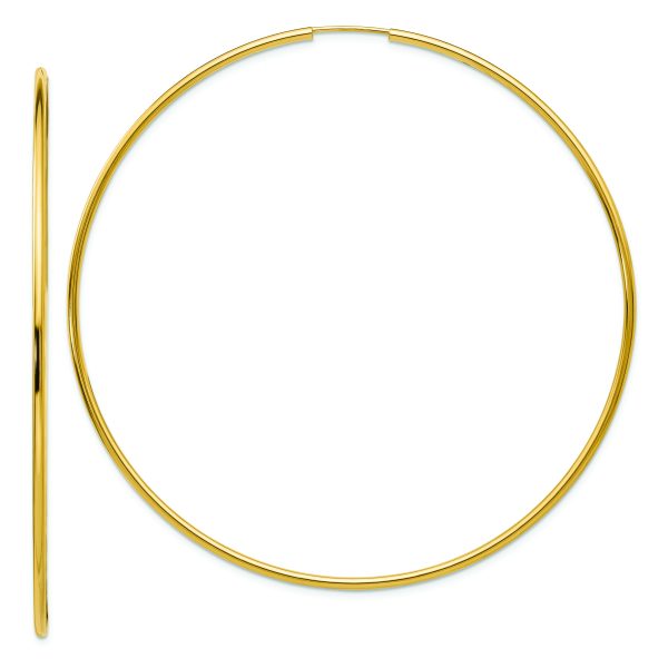 14K Endless Hoop Earrings