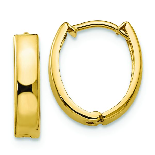 14k Polished Hinged Hoop Earrings