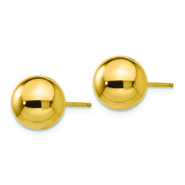 14k Polished 8mm Ball Post Earrings - Image 2